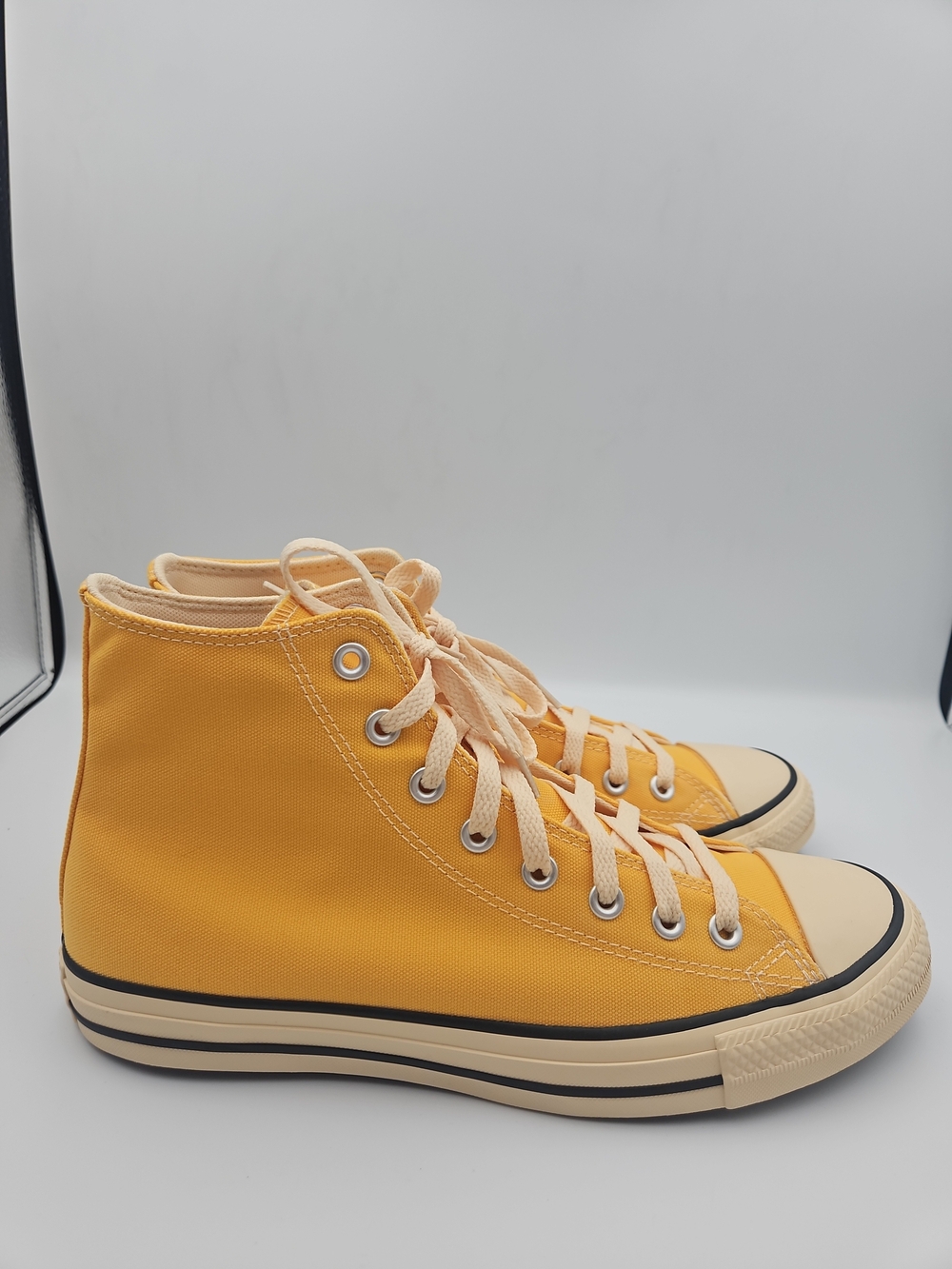 Converse High-Top Canvas Sneakers in Mustard Yellow - Picture 4 of 8